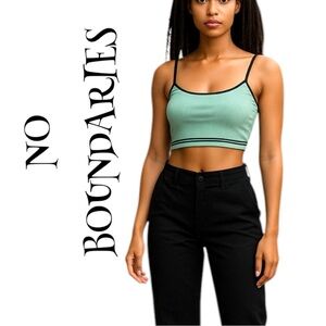No Boundaries Green Crop Top